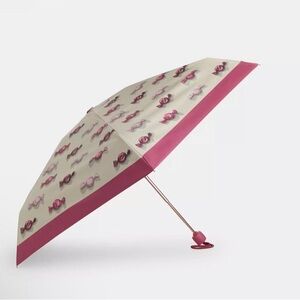 Coach Pink and Cream Candy Print Umbrella
